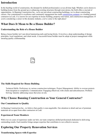 General Contractor Jobs: Building a Career with Us