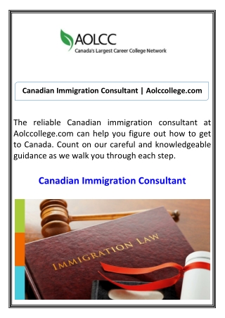Canadian Immigration Consultant Aolccollege.com