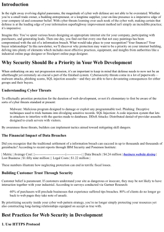 Why Security Should Be a Priority in Your Web Development