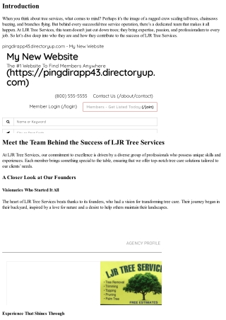 “Meet the Team Behind the Success of LJR Tree Services.”