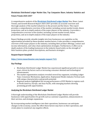 Blockchain Distributed Ledger Market