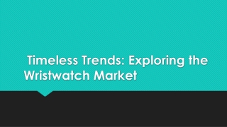 wristwatch market
