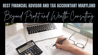 Best Financial Advisor And Tax Accountant Maryland