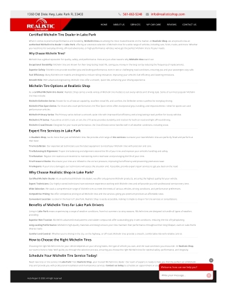 Michelin Tire Dealer Lake Park