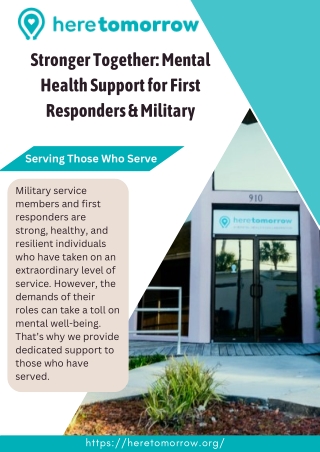 Here Tomorrow First Responder Mental Health Support