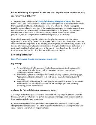 Partner Relationship Management Market