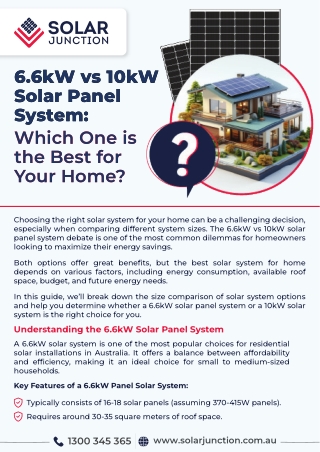 6.6kW vs 10kW Solar Panel System