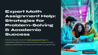 Expert Math Assignment Help Strategies for Problem-Solving and Academic Success