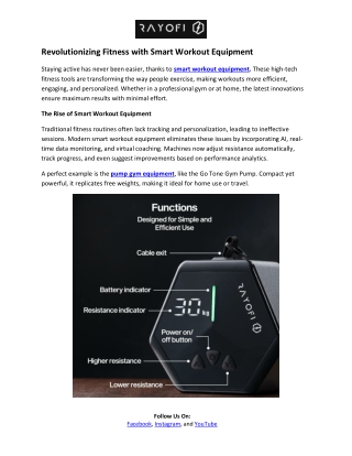 Rayofi- Smart Workout Equipment