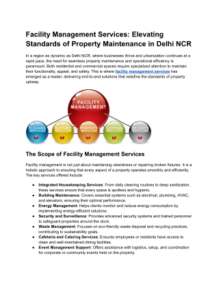 facility management services delhi ncr