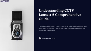 Superior CCTV Lenses Enhance Surveillance with High-Resolution Imaging