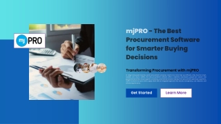 mjPRO -The Best Procurement Software for Smarter Buying Decisions