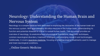 Neurology: Understanding the Brain and Nervous System