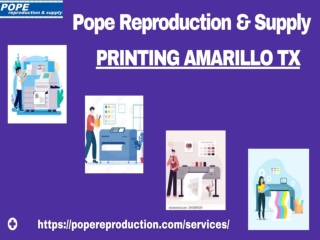 Experience Highest Quality Printing In Amarillo Tx At Pope Reproduction & Supply