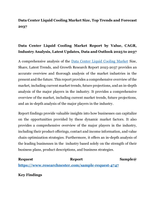 Data Center Liquid Cooling Market