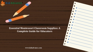 Essential Montessori Classroom Supplies A Complete Guide for Educators
