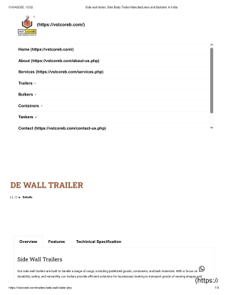 Side Wall Trailer manufacturers