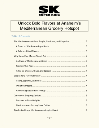 Unlock Bold Flavors at Anaheim’s Mediterranean Grocery Hotspot