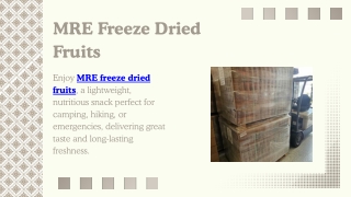 MRE Freeze Dried Fruits