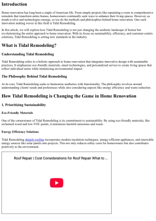 How Tidal Remodeling is Changing the Game in Home Renovation