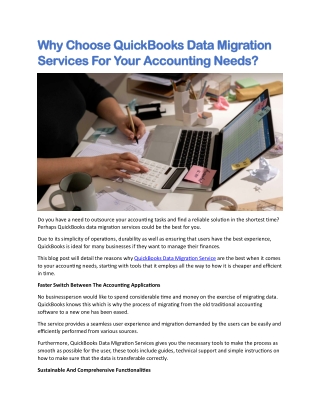 Quickbooks data migration service