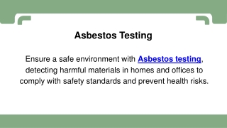 Asbestos Testing