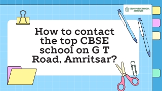 How to contact the top CBSE school on G T Road, Amritsar?