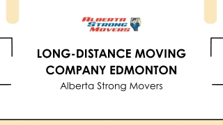 Long-Distance Moving Company Edmonton