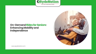 On-Demand Rides for Seniors Enhancing Mobility and Independence