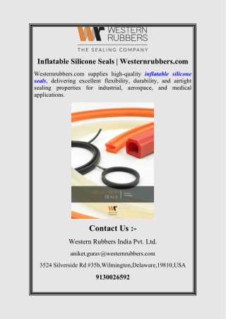 Inflatable Silicone Seals | Westernrubbers.com