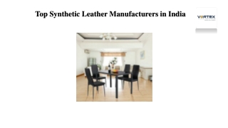 Top Synthetic Leather Manufacturers in India