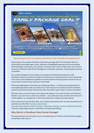 Searching for the Complete Chardham Yatra Family Package Deal