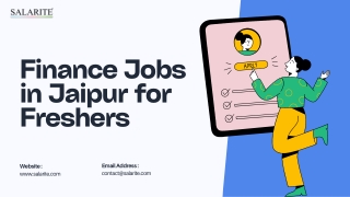 Finance Jobs in Jaipur for Freshers