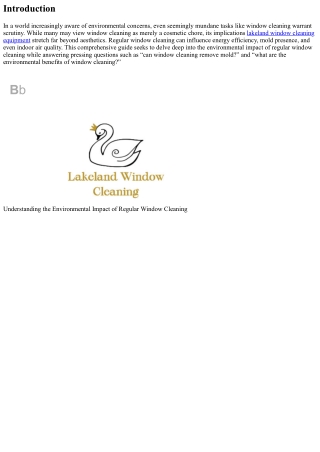 Understanding the Environmental Impact of Regular Window Cleaning