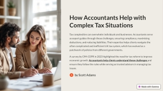 Navigating Tax Complexity: Your Guide to Smarter Financial Decisions with Expert