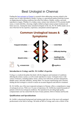 Best Urologist in Chennai