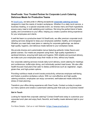 Food Catering Services