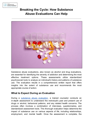 Breaking the Cycle_ How Substance  Abuse Evaluations Can Help