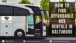How to Find Affordable Bus Rentals in Baltimore
