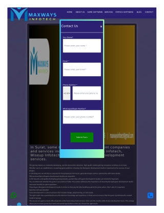 Our Game development company in surat is dedicated to creating immersive, high-q