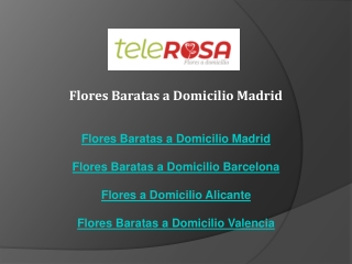 Flores Baratas a Domicilio Madrid