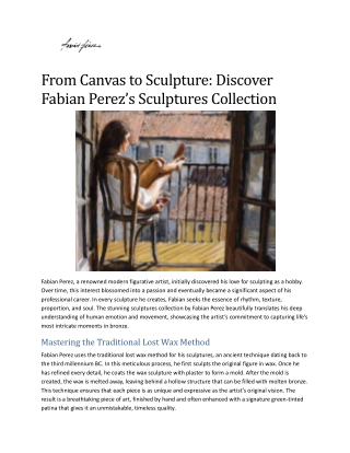 From Canvas to Sculpture: Discover Fabian Perez’s Sculptures Collection