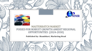 Color Masterbatch Market Trends, Drivers, Opportunity and Forecast 2030