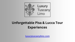 Unforgettable Pisa & Lucca Tour Experiences