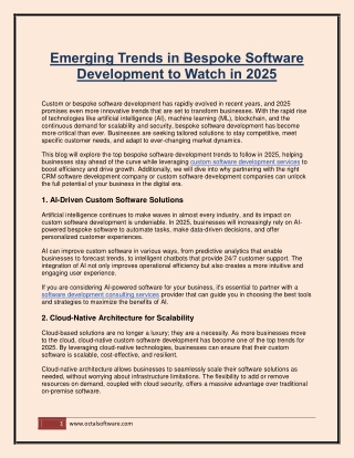 Emerging Trends in Bespoke Software Development to Watch in 2025