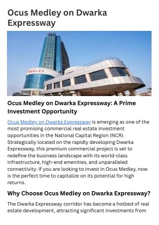 Ocus Medley on Dwarka Expressway (3)