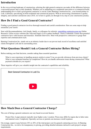 Residential and Commercial Projects: The Versatility of Banning Construction Inc