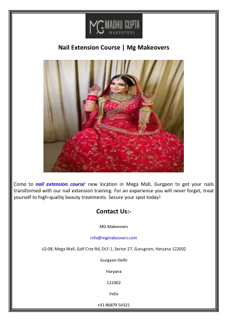 Nail Extension Course  Mg Makeovers