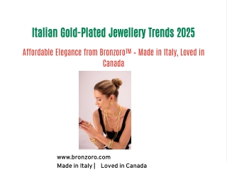 Italian Gold-Plated Jewellery Trends 2025 – Bronzoro