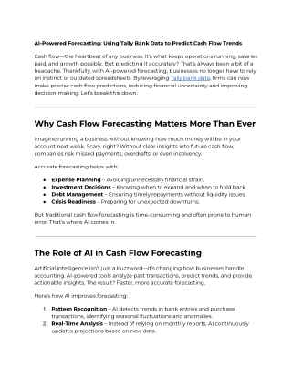 AI-Powered Forecasting_ Using Tally Bank Data to Predict Cash Flow Trends